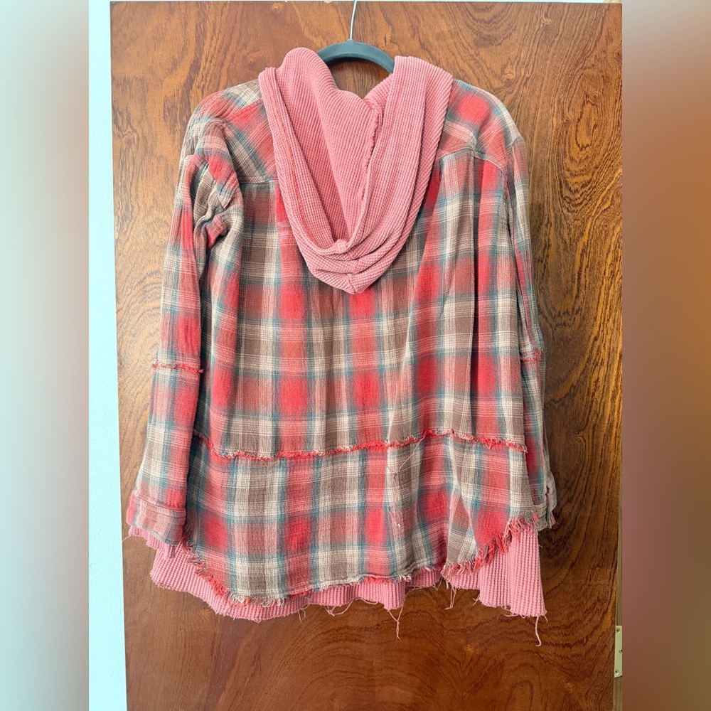 Oli & Hali Red and Pink Plaid Button Down Shirt - Picture 6 of 6